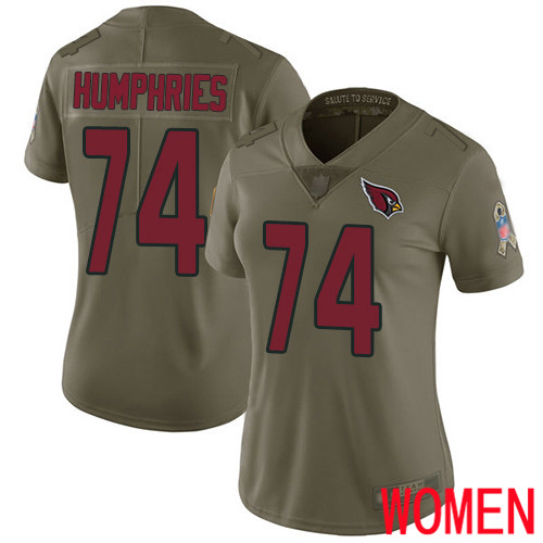 Arizona Cardinals Limited Olive Women D.J. Humphries Jersey NFL Football #74 2017 Salute to Service->arizona cardinals->NFL Jersey